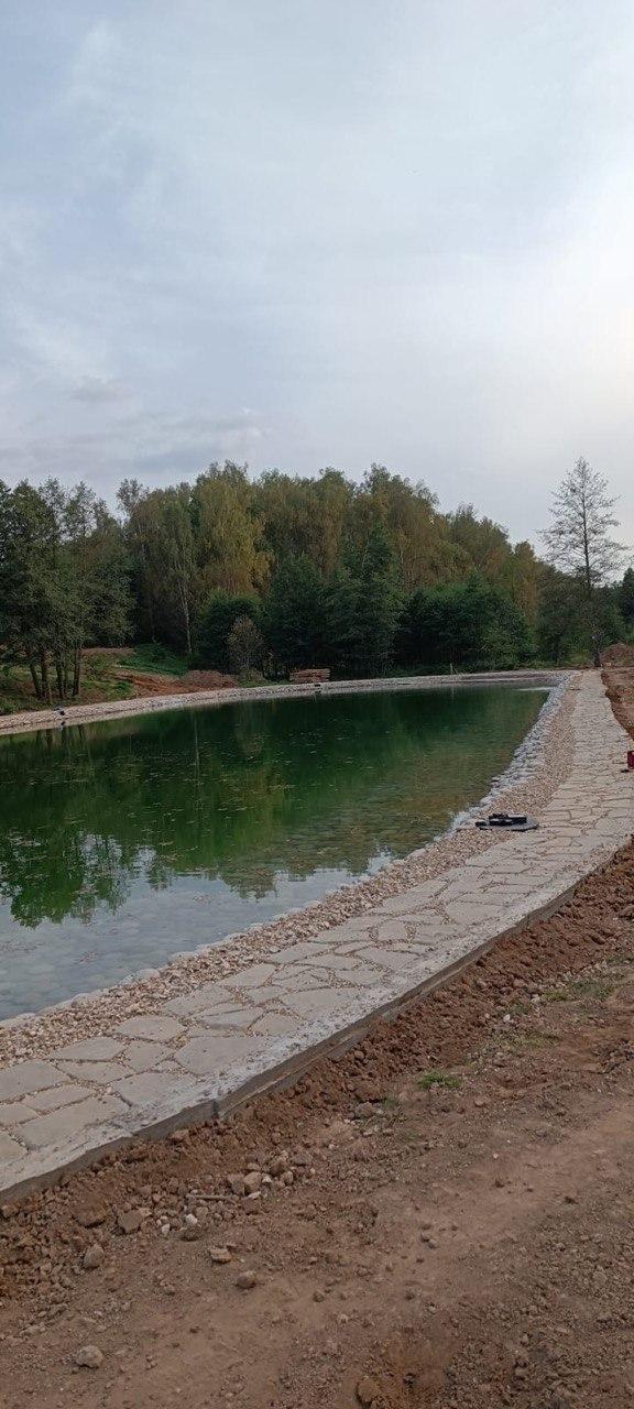 Фото Строительство водоема для рыбалки на базе отдыхе в Белгороде