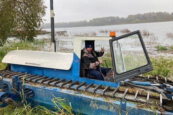 Очистка водоема земснарядом Московская обл., г. Серпухов