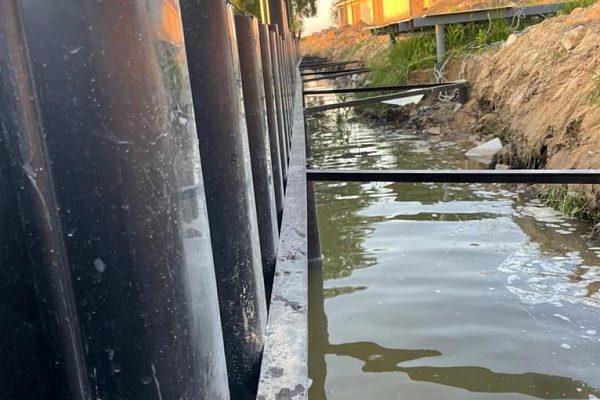 Берегоукрепление водоема Кубинка