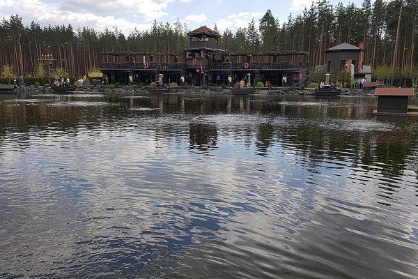 Большие водоемы в парке в Брянске