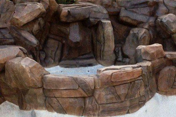Декоративный водоём из декоративного бетона в Сочи