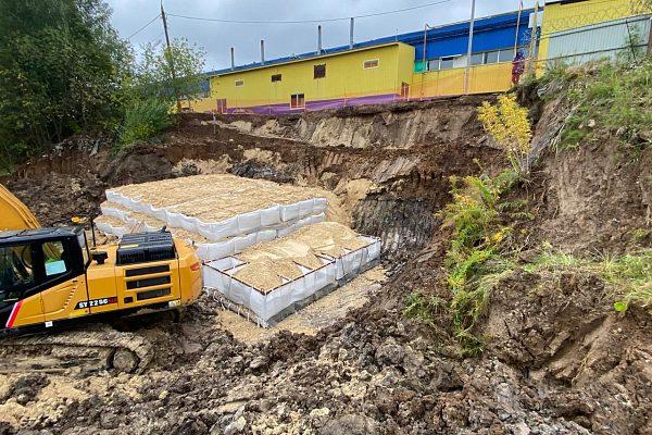 Берегоукрепление мешками геобегами Ярославль