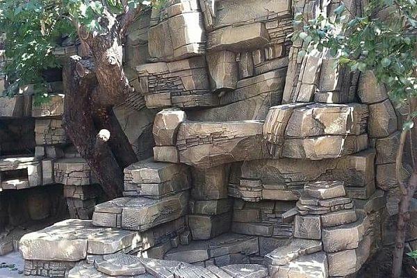 Декоративный водоём из декоративного бетона в Сочи