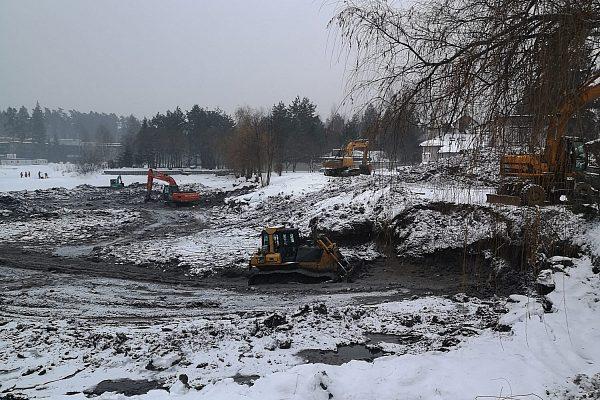 Очистка водоема Московская обл., Маслово