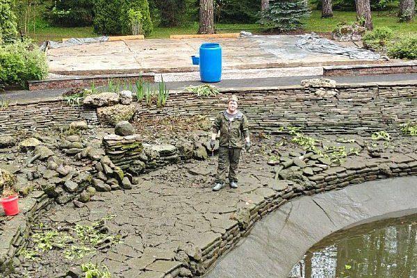 Очистка декоративного пруда Московская обл. г. Одинцово