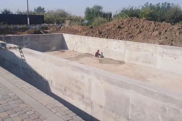Строительство пруда из бетона в ст. Каневская