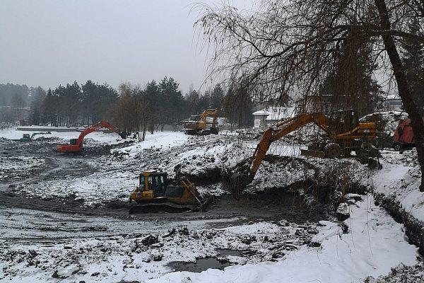 Очистка водоема Московская обл., Маслово