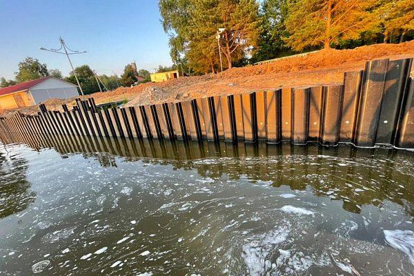 Берегоукрепление водоема Кубинка