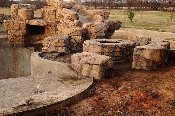 Декоративный водоём из декоративного бетона в Сочи