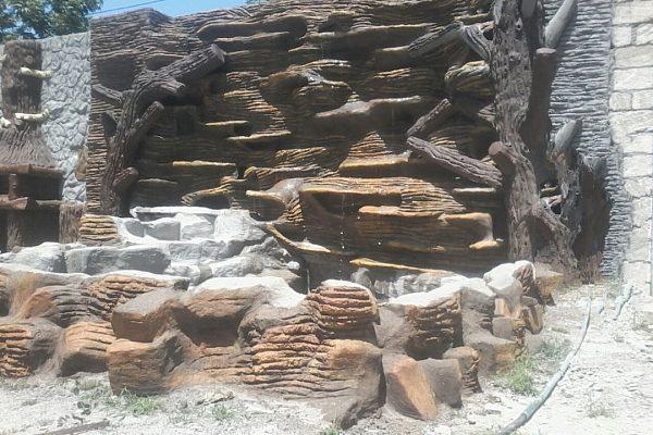 Декоративный водоём из декоративного бетона в Сочи