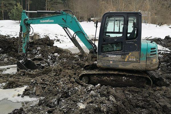 Очистка водоема Московская обл., Маслово