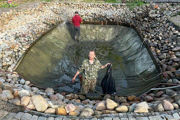 Очистка водоема Московская обл., Талицы