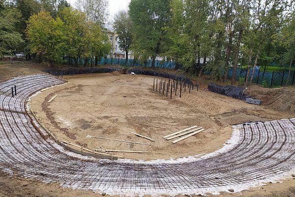 Укрепление чаши бетоном Звенигород