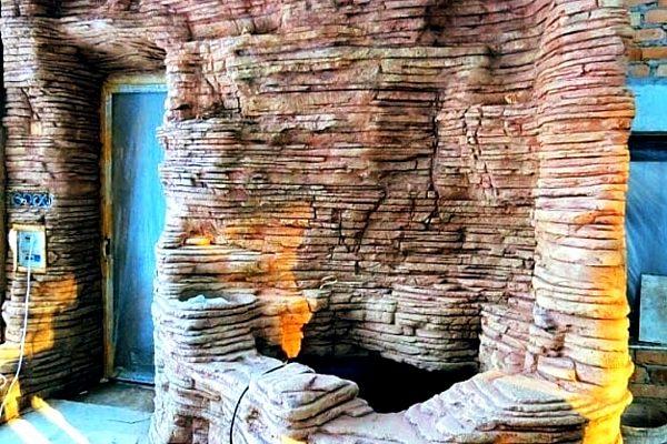 Декоративный водоём из декоративного бетона в Сочи
