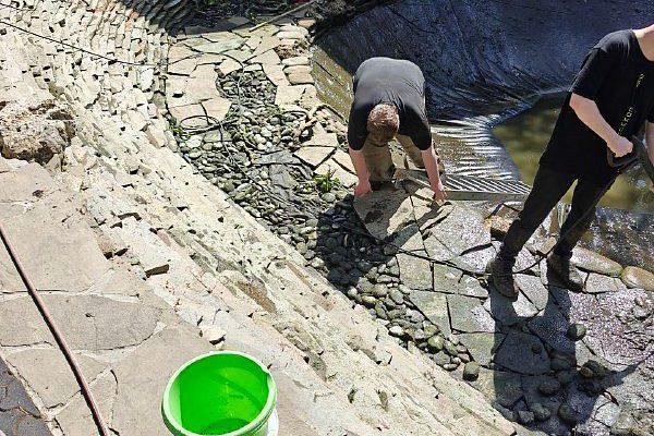 Очистка декоративного пруда Московская обл. г. Одинцово