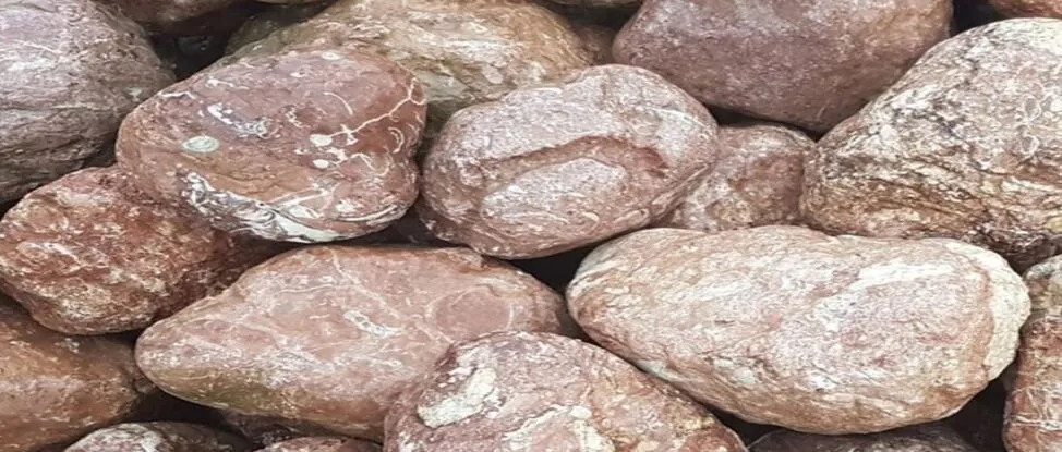 Валун розовый мрамор
